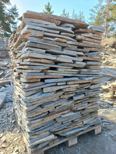 Плитняк златолит серебристый для цоколя, отмостки купить в Туле